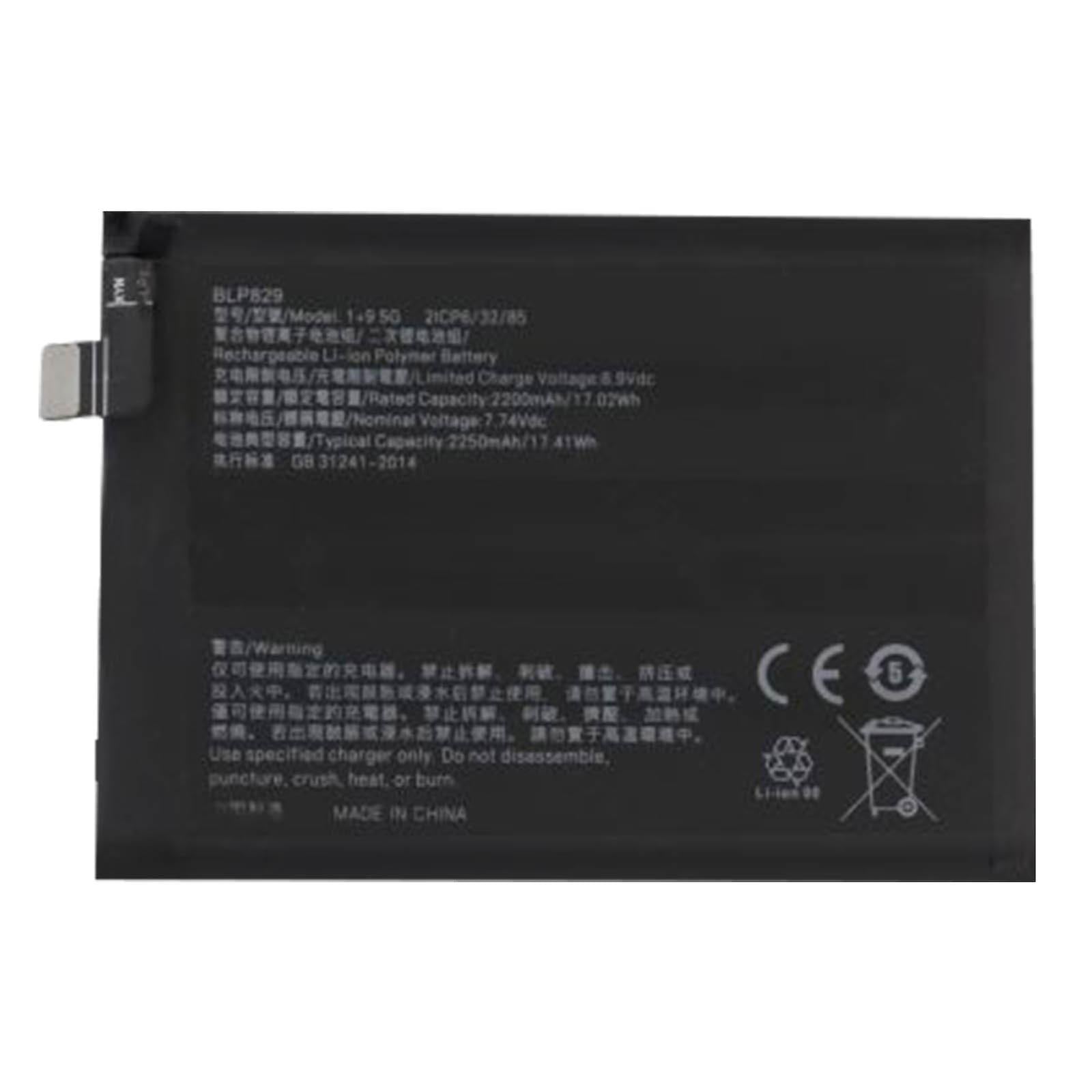 Batterie de remplacement pour OnePlus 9 Nine, BLP829 Batterie de remplacement pour OnePlus 9 Nine, BLP829